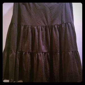 Black Flared Dress Skirt